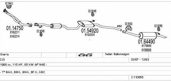  C110655008855 Система випуску відпрацьованих газів C110655008855: Приваблива ціна - Купити у Польщі на 2407.PL!