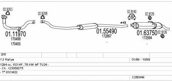  C260049005923 Exhaust system C260049005923: Buy near me in Poland at 2407.PL - Good price!