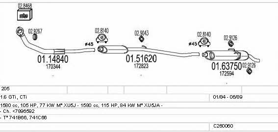  C260060005935 Система выпуска отработаных газов C260060005935: Отличная цена - Купить в Польше на 2407.PL!