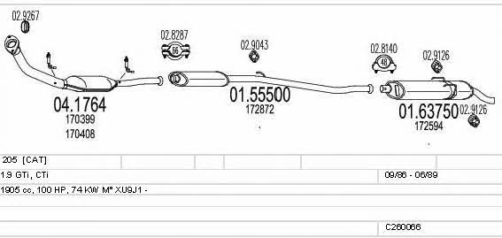  C260066005942 Exhaust system C260066005942: Buy near me in Poland at 2407.PL - Good price!