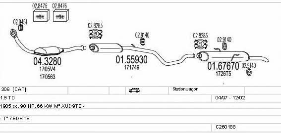  C260188006087 Система выпуска отработаных газов C260188006087: Отличная цена - Купить в Польше на 2407.PL!