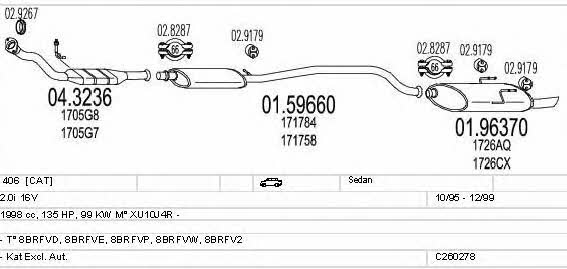  C260278006184 Abgasanlage C260278006184: Kaufen Sie zu einem guten Preis in Polen bei 2407.PL!