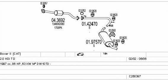  C260397005532 Система випуску відпрацьованих газів C260397005532: Приваблива ціна - Купити у Польщі на 2407.PL!