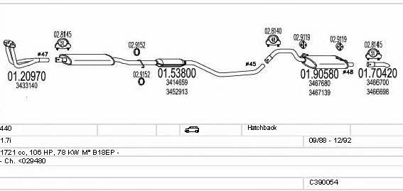  C390054002637 Exhaust system C390054002637: Buy near me in Poland at 2407.PL - Good price!