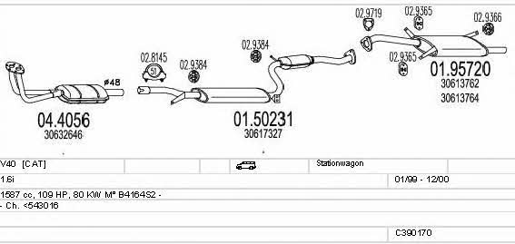 Mts C390170003258 Exhaust system C390170003258: Buy near me at 2407.PL in Poland at an Affordable price!