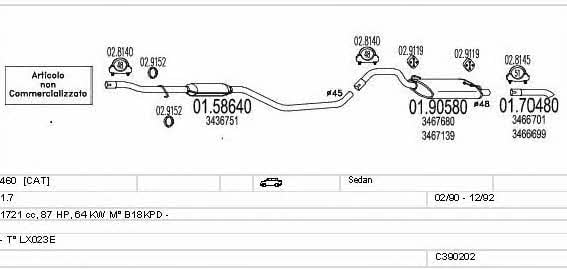 MTS C390202008801 Abgasanlage C390202008801: Kaufen Sie zu einem guten Preis in Polen bei 2407.PL!