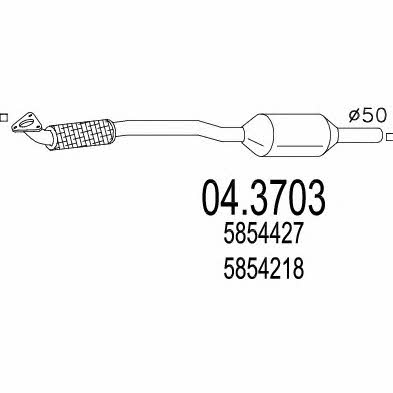 Mts 04.3703 Catalytic Converter 043703: Buy near me in Poland at 2407.PL - Good price!