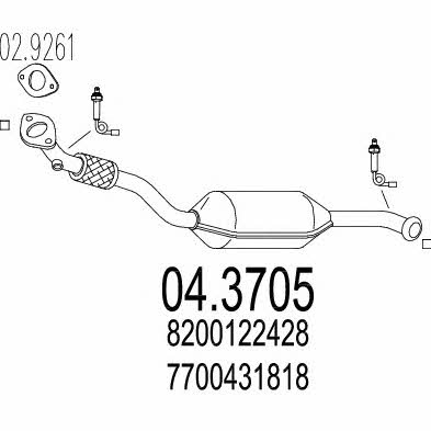 Mts 04.3705 Catalytic Converter 043705: Buy near me in Poland at 2407.PL - Good price!