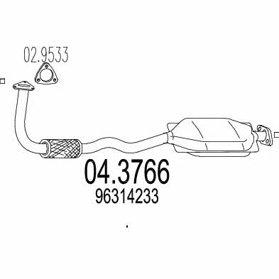 Mts 04.3766 Catalytic Converter 043766: Buy near me in Poland at 2407.PL - Good price!