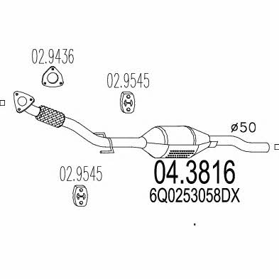 Mts 04.3816 Catalytic Converter 043816: Buy near me in Poland at 2407.PL - Good price!