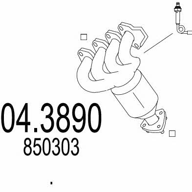 Mts 04.3890 Catalytic Converter 043890: Buy near me in Poland at 2407.PL - Good price!