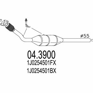 Mts 04.3900 Catalytic Converter 043900: Buy near me in Poland at 2407.PL - Good price!