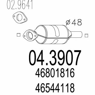 Mts 04.3907 Catalytic Converter 043907: Buy near me in Poland at 2407.PL - Good price!