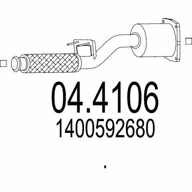 Mts 04.4106 Catalytic Converter 044106: Buy near me in Poland at 2407.PL - Good price!