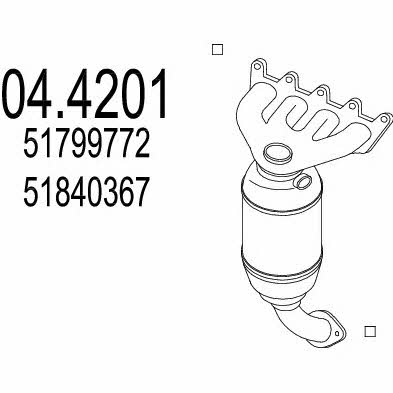 Mts 04.4201 Catalytic Converter 044201: Buy near me in Poland at 2407.PL - Good price!