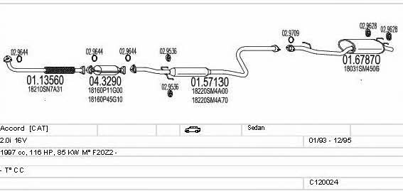 Mts C120024000133 Układ wydechowy C120024000133: Atrakcyjna cena w Polsce na 2407.PL - Zamów teraz!