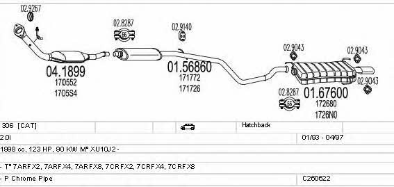 Mts C260622009903 Exhaust system C260622009903: Buy near me in Poland at 2407.PL - Good price!