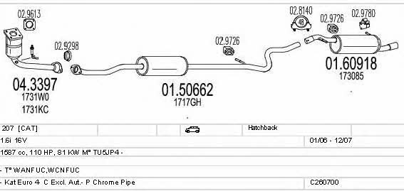  C260700010614 Exhaust system C260700010614: Buy near me in Poland at 2407.PL - Good price!