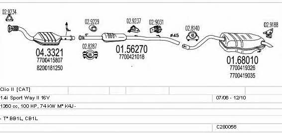  C280056006593 Abgasanlage C280056006593: Kaufen Sie zu einem guten Preis in Polen bei 2407.PL!