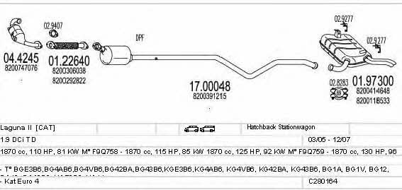  C280164006717 Система выпуска отработаных газов C280164006717: Отличная цена - Купить в Польше на 2407.PL!