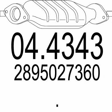 Mts 04.4343 Catalytic Converter 044343: Buy near me in Poland at 2407.PL - Good price!
