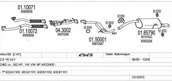  C010070000337 Exhaust system C010070000337: Buy near me in Poland at 2407.PL - Good price!