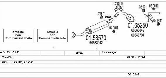  C010248008932 Exhaust system C010248008932: Buy near me in Poland at 2407.PL - Good price!