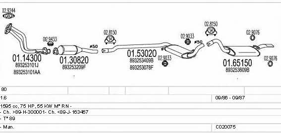  C020075000440 Система випуску відпрацьованих газів C020075000440: Приваблива ціна - Купити у Польщі на 2407.PL!