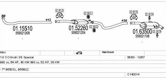 Mts C140014023705 Система выпуска отработаных газов C140014023705: Купить в Польше - Отличная цена на 2407.PL!