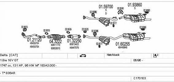  C170103008042 Exhaust system C170103008042: Buy near me in Poland at 2407.PL - Good price!