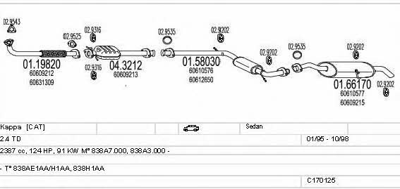  C170125008373 Система випуску відпрацьованих газів C170125008373: Приваблива ціна - Купити у Польщі на 2407.PL!