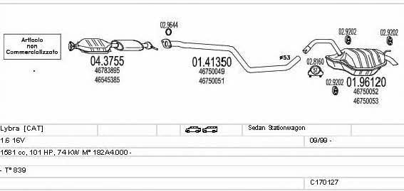  C170127007167 Система випуску відпрацьованих газів C170127007167: Приваблива ціна - Купити у Польщі на 2407.PL!