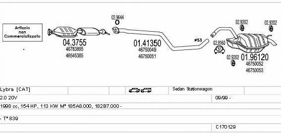  C170129007165 Система випуску відпрацьованих газів C170129007165: Приваблива ціна - Купити у Польщі на 2407.PL!