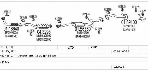 Mts C200071000114 Exhaust system C200071000114: Buy near me in Poland at 2407.PL - Good price!