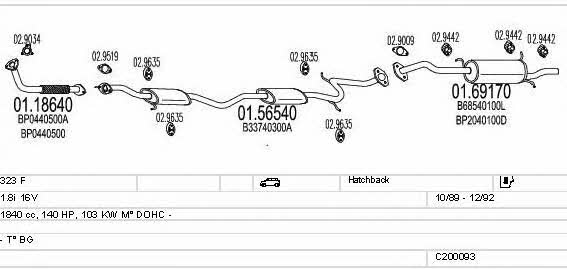 Mts C200093000143 Система випуску відпрацьованих газів C200093000143: Приваблива ціна - Купити у Польщі на 2407.PL!