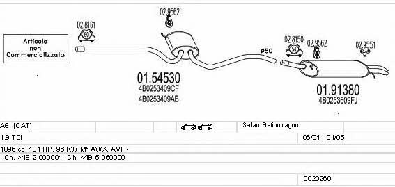 Mts C020260000631 Система випуску відпрацьованих газів C020260000631: Приваблива ціна - Купити у Польщі на 2407.PL!