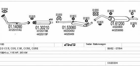  C020334007416 Abgasanlage C020334007416: Kaufen Sie zu einem guten Preis in Polen bei 2407.PL!