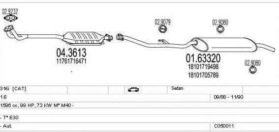  C050011000711 Abgasanlage C050011000711: Kaufen Sie zu einem guten Preis in Polen bei 2407.PL!