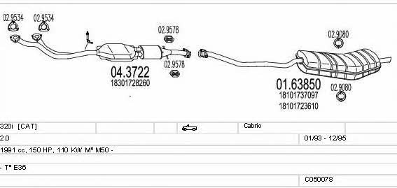  C050078000777 Exhaust system C050078000777: Buy near me in Poland at 2407.PL - Good price!