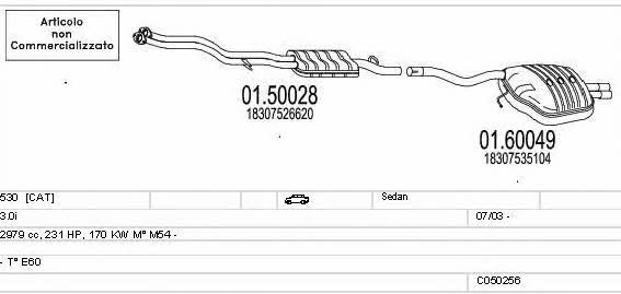  C050256007805 Exhaust system C050256007805: Buy near me in Poland at 2407.PL - Good price!