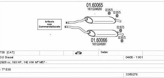 Mts C050278008120 Exhaust system C050278008120: Buy near me in Poland at 2407.PL - Good price!