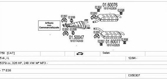 Mts C050307007984 Exhaust system C050307007984: Buy near me in Poland at 2407.PL - Good price!