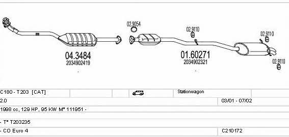  C210172004261 Exhaust system C210172004261: Buy near me in Poland at 2407.PL - Good price!