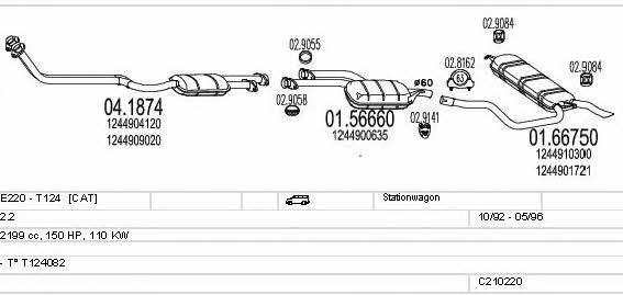 Mts C210220004336 Exhaust system C210220004336: Buy near me in Poland at 2407.PL - Good price!