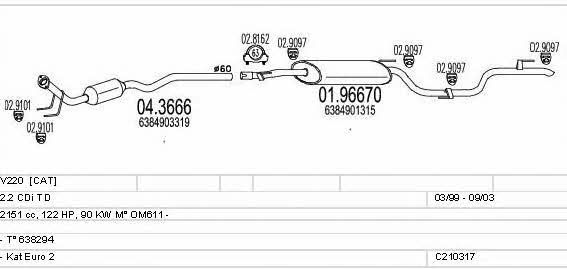 Mts C210317004462 Układ wydechowy C210317004462: Dobra cena w Polsce na 2407.PL - Kup Teraz!