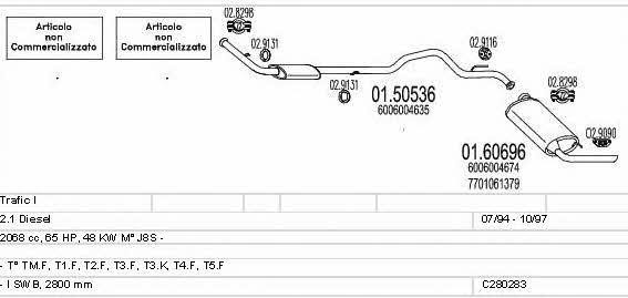 Mts C280283006842 Układ wydechowy C280283006842: Dobra cena w Polsce na 2407.PL - Kup Teraz!