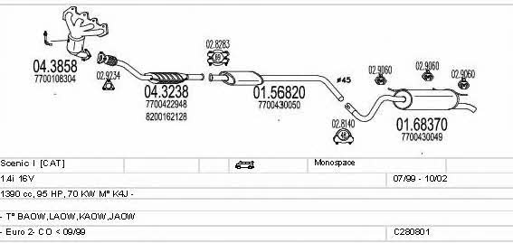 Mts C280801011884 Układ wydechowy C280801011884: Dobra cena w Polsce na 2407.PL - Kup Teraz!