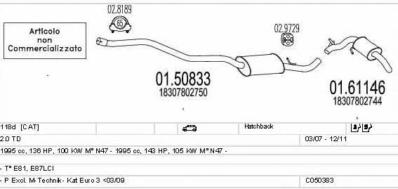  C050383021405 Exhaust system C050383021405: Buy near me in Poland at 2407.PL - Good price!