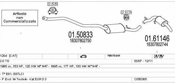 Mts C050385021465 Exhaust system C050385021465: Buy near me in Poland at 2407.PL - Good price!