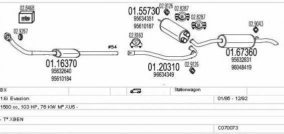  C070073000995 Abgasanlage C070073000995: Kaufen Sie zu einem guten Preis in Polen bei 2407.PL!